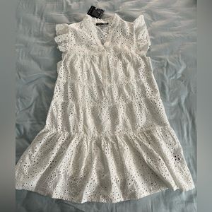 White eyelet dress
